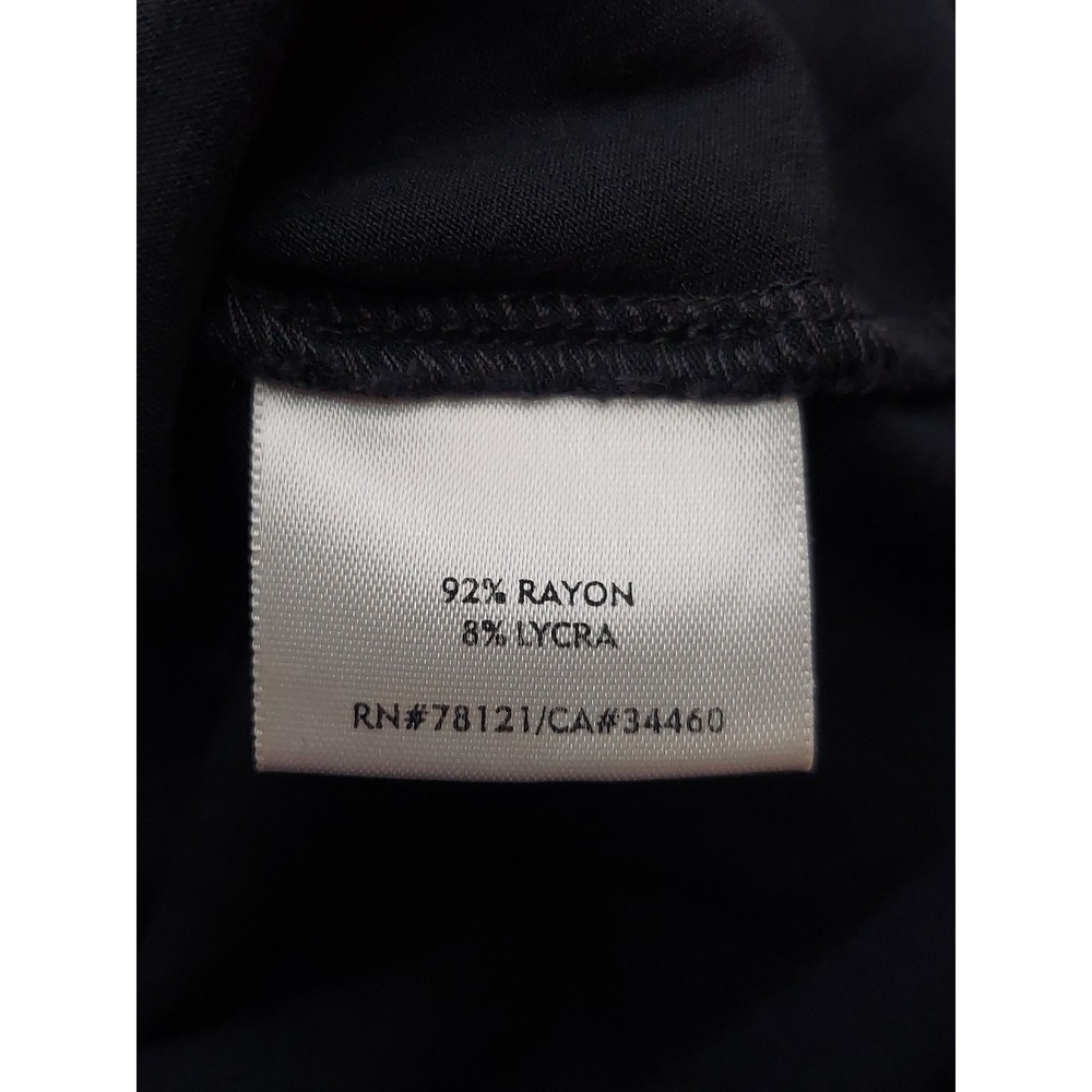Eileen Fisher Top Large Black Long Sleeve Round Neck Stretch Minimalist - Picture 4 of 9